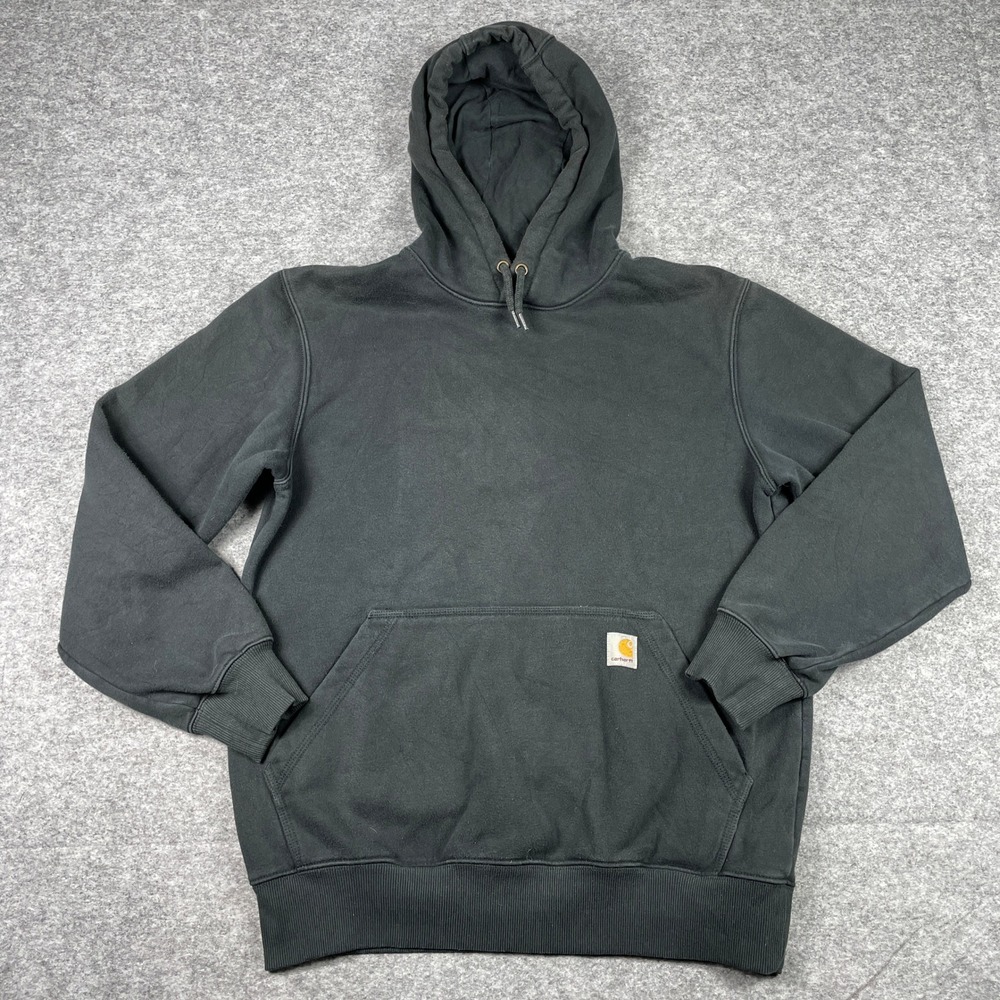 Carhartt Hoodie Mens M Black Rain Defender Loose Fit Heavyweight TS0615-M